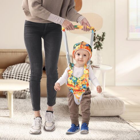 Baby Walking Harness + Baby Helmet- Adjustable Handheld Baby Walker Assistant, Belt Walker for Baby, 8-24 Months in Kuwait