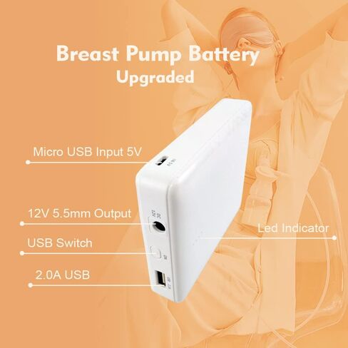 Smarkey 12v Portable Breast Pump Battery and Charger for S1 S2 Medela Pump-in-Style and Lactina Hygeia EnJoye (Easy for Outdoor and Travelling) in Kuwait