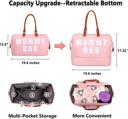 Upgrade Large Capacity Mommy Bag for Hospital, Labor and Delivery, Baby Diaper Bag, Maternity Tote Bag with Travel Organizers in Kuwait