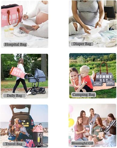 Upgrade Large Capacity Mommy Bag for Hospital, Labor and Delivery, Baby Diaper Bag, Maternity Tote Bag with Travel Organizers in Kuwait
