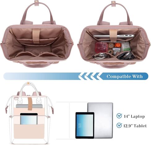 Fasrom Nurse Backpack for Work Women, Nursing Tote Bag with Laptop Compartment for Nursing Work and Home Health Care, Black (Empty Bag Only) in Saudi Arabia