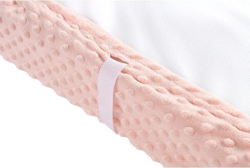Solid Changing Table Pad Cover Cradle Sheet, Fits 32"/34''x16 Contoured Diaper Changing Pad, Ultra Soft Cozy Dots Plush Changing Table Covers, Breathable Wipeable Removable (Light Pink) in Saudi Arabia