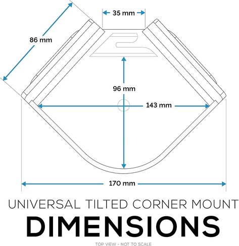 Universal Tilted Small Corner Wall Shelf, Floating, Stick On, No Screws for Baby Monitor for Crib, Overhead Security Camera Holder, Speaker & More, 3M Adheasive, by Brainwavz (UCRNMT01 White) in Saudi Arabia