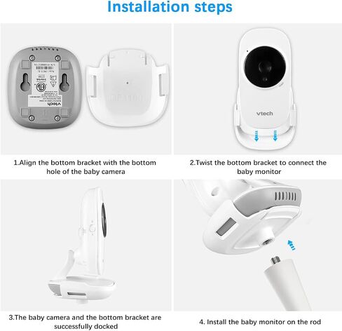 Clip Mount for VTech VM819/VM3252 Baby Monitor Without Tools or Wall Damage in Saudi Arabia