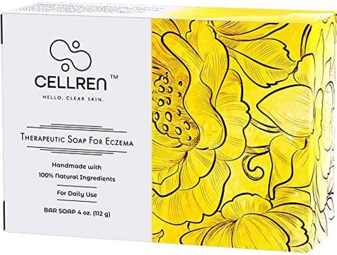 CellRen Eczema Soap Bar. Natural Relief for Eczema. Safe For Adults, Kids, and Babies. Extra Skin-Calming Formula. 4oz in Kuwait