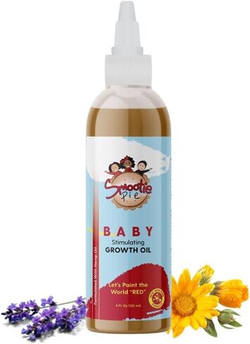 SmootiePie Baby Stimulating Growth Oil | Cradle Cap Treatment| Eczema Treatment| 100% Organic, Natural, & Vegan| Nourishing Hair Oil| Hair and Dry Scalp Oil in Saudi Arabia