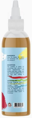 SmootiePie Baby Stimulating Growth Oil | Cradle Cap Treatment| Eczema Treatment| 100% Organic, Natural, & Vegan| Nourishing Hair Oil| Hair and Dry Scalp Oil in Saudi Arabia