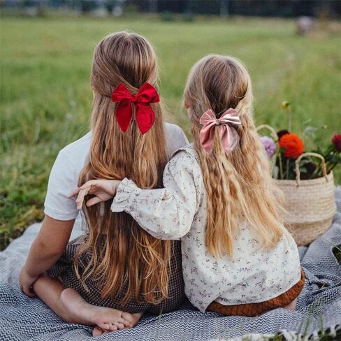 Sugarmelon Pack of 24 Large Linen Hair Clips for Girls Women - 24 PCS Hair Accessories for All Ages (Linen, One Size Fits All, Handmade, Various Occasions, Hair Clip, Hair Securing, Decorative) in Saudi Arabia