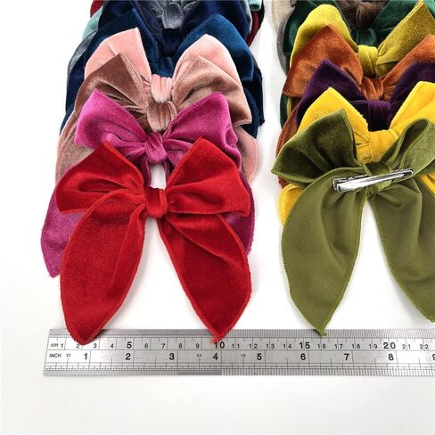 Sugarmelon Pack of 24 Large Linen Hair Clips for Girls Women - 24 PCS Hair Accessories for All Ages (Linen, One Size Fits All, Handmade, Various Occasions, Hair Clip, Hair Securing, Decorative) in Saudi Arabia
