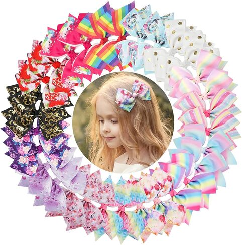 24 قطعة من مشابك شعر للفتيات الصغار بأطراف قوس قزح ومشابك شعر على شكل قوس قزح ومشابك شعر من التمساح وإكسسوارات شعر للفتيات الصغيرات والأطفال والأطفال (متعدد الألوان- 12 زوجًا) in Kuwait