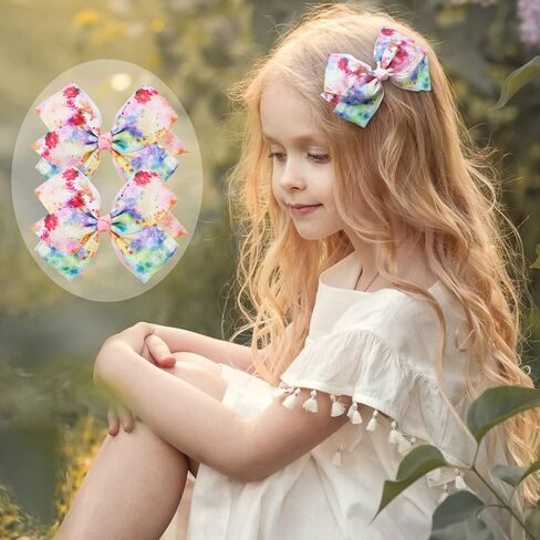 24 قطعة من مشابك شعر للفتيات الصغار بأطراف قوس قزح ومشابك شعر على شكل قوس قزح ومشابك شعر من التمساح وإكسسوارات شعر للفتيات الصغيرات والأطفال والأطفال (متعدد الألوان- 12 زوجًا) in Kuwait