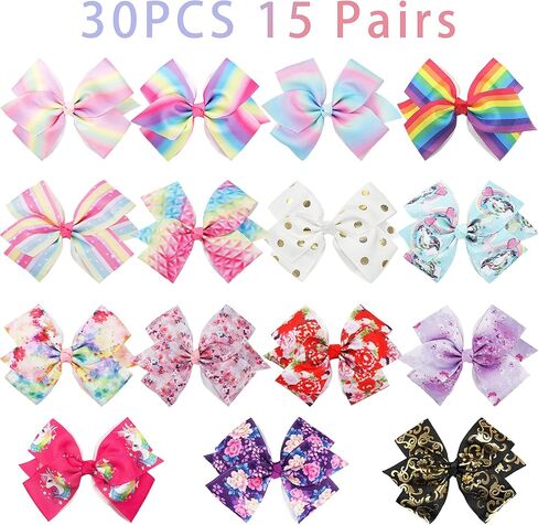 24 قطعة من مشابك شعر للفتيات الصغار بأطراف قوس قزح ومشابك شعر على شكل قوس قزح ومشابك شعر من التمساح وإكسسوارات شعر للفتيات الصغيرات والأطفال والأطفال (متعدد الألوان- 12 زوجًا) in Kuwait