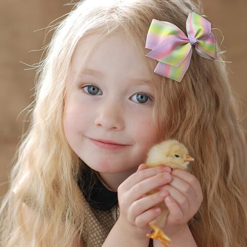 24 قطعة من مشابك شعر للفتيات الصغار بأطراف قوس قزح ومشابك شعر على شكل قوس قزح ومشابك شعر من التمساح وإكسسوارات شعر للفتيات الصغيرات والأطفال والأطفال (متعدد الألوان- 12 زوجًا) in Kuwait