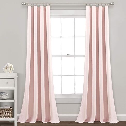Lush Decor Baby Pixie Fox Geo Blackout Window Curtain Single Panel, Pink in Saudi Arabia