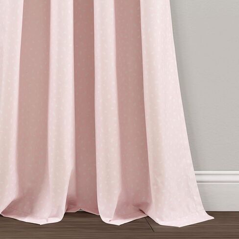 Lush Decor Baby Pixie Fox Geo Blackout Window Curtain Single Panel, Pink in Saudi Arabia
