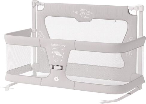 Leeoeevee Bedside Crib Baby Bassinet, Bedside Sleeper, & Playpen, Easy Folding Portable Crib,Middle Bed, Protective Fence(Beige Gray) in Saudi Arabia