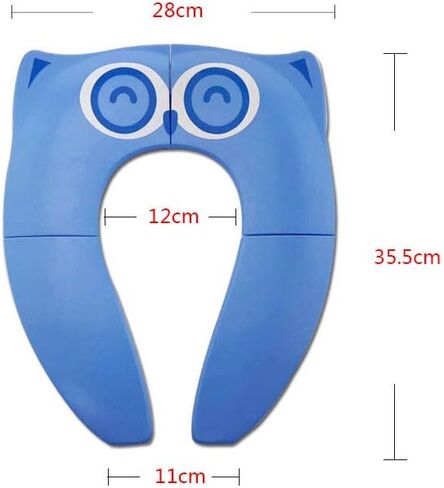 WeTest Upgraded Kids Folding Toilet Seat，Large Non Slip Silicone Pads Travel Portable Reusable Toilet Potty Training Seat Covers Liners with Carry Bag for Babies, Toddlers (Yellow) in Kuwait