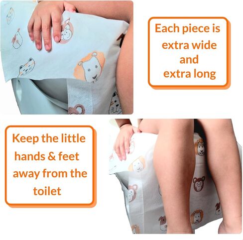 Disposable Toilet Seat Covers - Extra Large Size Perfect for Toddlers Potty Training and Great for Travel Both Kids and Adults (20) in Saudi Arabia
