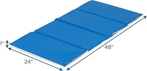 Children's Factory 1" Tough Duty Folding Blue Rest Mat, Classroom Nap Mats for Preschools & Daycares, Foam Napping Floor Mat for Kids & Toddlers (CF400-002) in Saudi Arabia