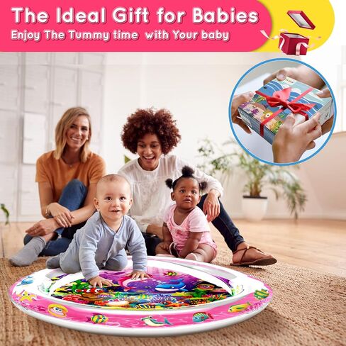 Infinno Tummy Time Mat Premium Baby Water Mat, Baby Toys for 3-6 6 to 12 Months Girl and Boy Infants, Perfect Baby Gift, Blue Ocean Theme in Saudi Arabia