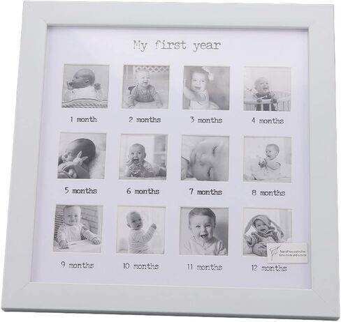 TOPINCN Baby First Year Photo Frame, 12 Month Picture Frame Baby First Year Photo Frame for Baby Growth Record Baby Shower Gifts in Saudi Arabia