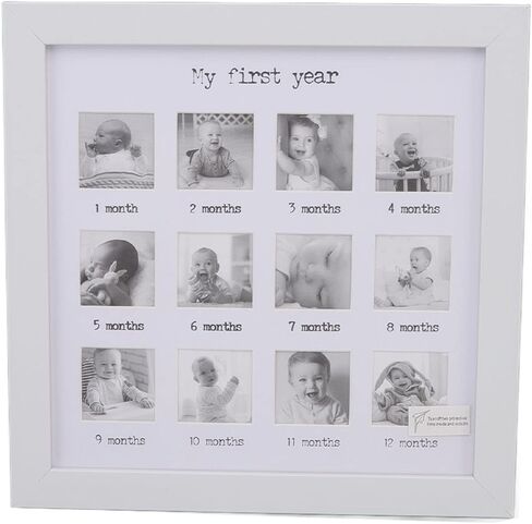 TOPINCN Baby First Year Photo Frame, 12 Month Picture Frame Baby First Year Photo Frame for Baby Growth Record Baby Shower Gifts in Saudi Arabia