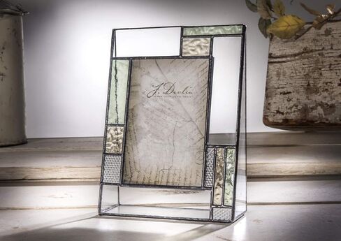 Personalized Baby Picture Frame Green and Yellow Engraved Glass 4x6 Vertical Photo Nursery Decor Newborn Gift for Girl or Boy J Devlin Pic 430-46V EP530 in Saudi Arabia