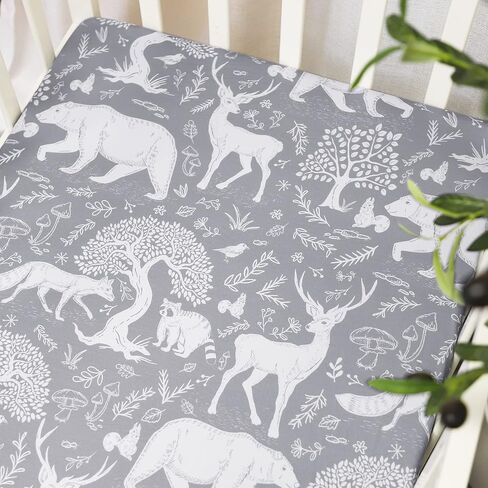 GFU Baby Crib Sheet for Boy, Super Soft Fitted Crib Sheet for Standard Crib and Toddler Mattresses, 52×28 Inch (Dinosaur&Space) in Saudi Arabia