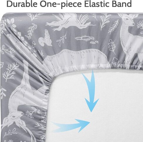 GFU Baby Crib Sheet for Boy, Super Soft Fitted Crib Sheet for Standard Crib and Toddler Mattresses, 52×28 Inch (Dinosaur&Space) in Saudi Arabia