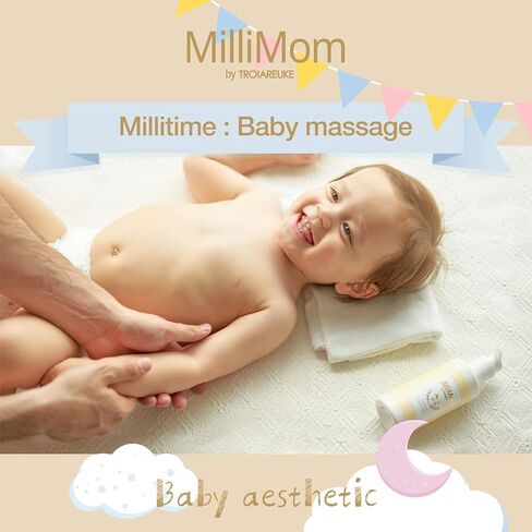 Milimom Mini Baby Wash & Lotion Travel Size, Baby Wash, Shampoo, Soap & Body Lotion | Portable & Refillable Convenient Kit | Vegan Baby Skincare for Infant & Toddler 0.5fl / 15ml Each in Saudi Arabia