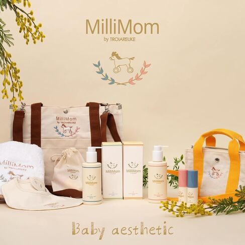 Milimom Mini Baby Wash & Lotion Travel Size, Baby Wash, Shampoo, Soap & Body Lotion | Portable & Refillable Convenient Kit | Vegan Baby Skincare for Infant & Toddler 0.5fl / 15ml Each in Saudi Arabia