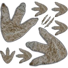 64 Pieces Dinosaur Decor Dinosaur Footprints Floor Decals Peel and Stick Dinosaur Track Stickers Removable Dinosaur Tracks Wall Decals Vinyl Footprints Wall Decal for Baby Nursery Bedroom Home Decor in Saudi Arabia