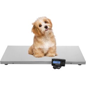 2 Measure Mode Digital Livestock Scale Large Pet Vet Scale Stainless Steel Platform Large Pet Vet Scale Veterinary Animal Scale Postal Parcel Weighing Equipment for Dog Goat Pig Sheep Calf 660lbs in Kuwait