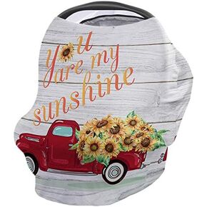 Nursing Cover for Breastfeeding Scarf Super Soft Cotton Multi Use for Baby Car Seat Covers Canopy Shopping Cart Cover Blanket Stroller Cover-Ocean Themed Fish Shark Octopus Starfish