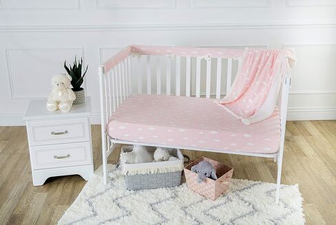 TL Care Heavenly Soft Chenille Fitted Crib Sheet 28" x 52", Warm and Cozy Neutral Chenille Sheet, Gray 3D Cloud, for Boys and Girls, Fits Crib and Toddler Bed mattresses in Kuwait