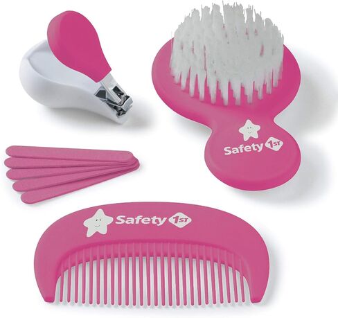 SafetyFirst All-in-1 Nursery Baby Care Health & Grooming KIT: Thermometer, Nasal Aspirator, Bottle Medicine Dispenser, Nail Clippers, Toothbrush, Brush, Wipes in Saudi Arabia