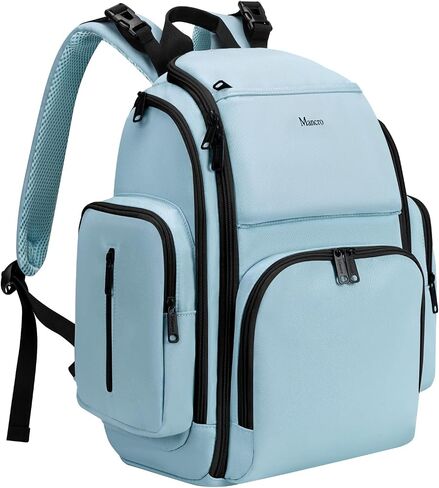 Mancro Diaper Bag Backpack, Large Multifunction Waterproof Travel Baby Changing Bag for Dad Mom with 4 Insulated Pockets and Stroller Straps, Maternity Baby Bag for Boys Girls, Grey in Saudi Arabia