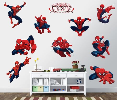 Spiderman Sticker Pack for Kids Room Wall Decor | Peel and Stick Wall Decal for Ultimate Spider-man Party Decoration by Dekosh in Saudi Arabia