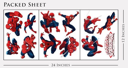 Spiderman Sticker Pack for Kids Room Wall Decor | Peel and Stick Wall Decal for Ultimate Spider-man Party Decoration by Dekosh in Saudi Arabia