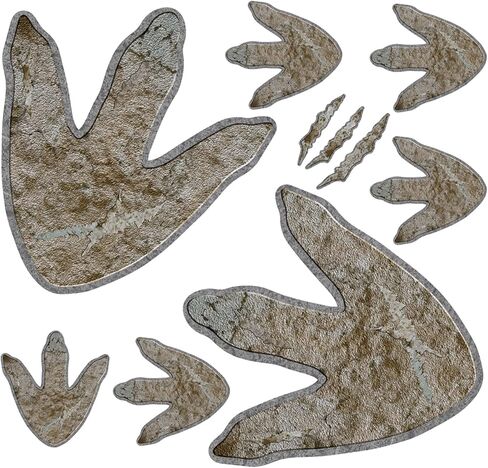64 Pieces Dinosaur Decor Dinosaur Footprints Floor Decals Peel and Stick Dinosaur Track Stickers Removable Dinosaur Tracks Wall Decals Vinyl Footprints Wall Decal for Baby Nursery Bedroom Home Decor in Saudi Arabia