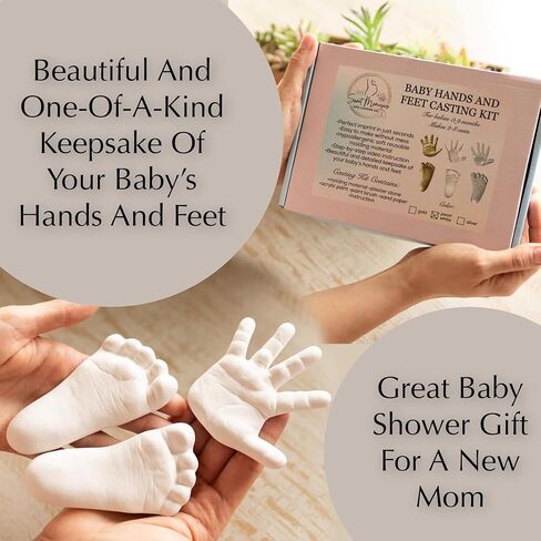 Sweet Memories Baby Hands and Feet Casting kit for Babies 0-9 Months, Makes 2-8 Casts - DIY Hand and Footprint Keepsake, Infant Imprints, New mom Baby Shower Christmas Gift in Saudi Arabia