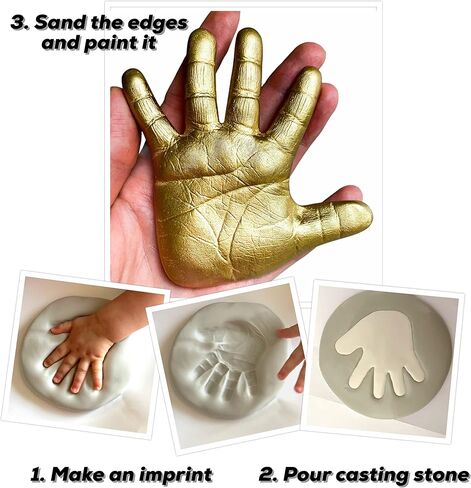 Sweet Memories Baby Hands and Feet Casting kit for Babies 0-9 Months, Makes 2-8 Casts - DIY Hand and Footprint Keepsake, Infant Imprints, New mom Baby Shower Christmas Gift in Saudi Arabia