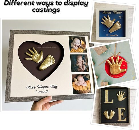 Sweet Memories Baby Hands and Feet Casting kit for Babies 0-9 Months, Makes 2-8 Casts - DIY Hand and Footprint Keepsake, Infant Imprints, New mom Baby Shower Christmas Gift in Saudi Arabia