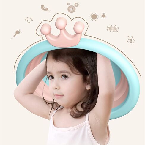 Collapsible Wash Basin for Baby, Multipurpose Portable Baby Wash Basin Washing Up Basin for Home, Kitchen, Outdoor Travelling (Pink+Blue) in Saudi Arabia