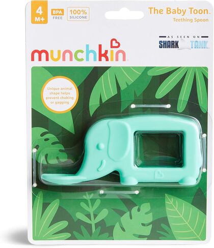 ملعقة عضاضة من السيليكون من Munchkin® The Baby Toon™، على شكل فيل ونعناع (كما تشاهد في Shark Tank) in Kuwait