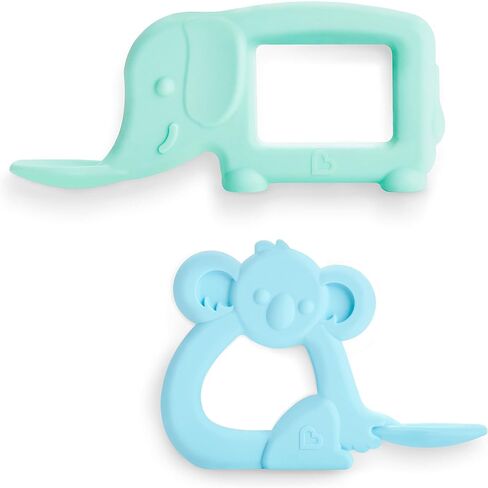 ملعقة عضاضة من السيليكون من Munchkin® The Baby Toon™، على شكل فيل ونعناع (كما تشاهد في Shark Tank) in Kuwait