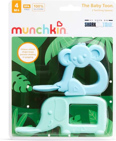 ملعقة عضاضة من السيليكون من Munchkin® The Baby Toon™، على شكل فيل ونعناع (كما تشاهد في Shark Tank) in Kuwait
