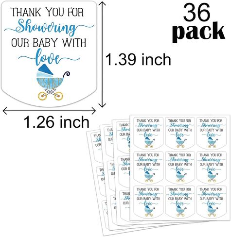 Hand Sanitizer Labels Thank You for Showering Our Little One with Love Stickers, Baby Shower Favor Party Favors Boy, Blue,1.26inches x 1.39inches in Saudi Arabia