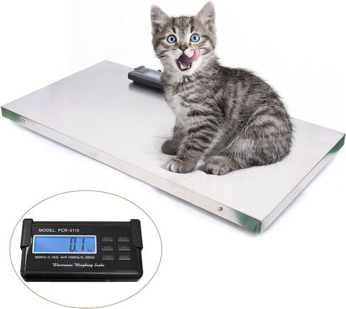 2 Measure Mode Digital Livestock Scale Large Pet Vet Scale Stainless Steel Platform Large Pet Vet Scale Veterinary Animal Scale Postal Parcel Weighing Equipment for Dog Goat Pig Sheep Calf 660lbs in Kuwait