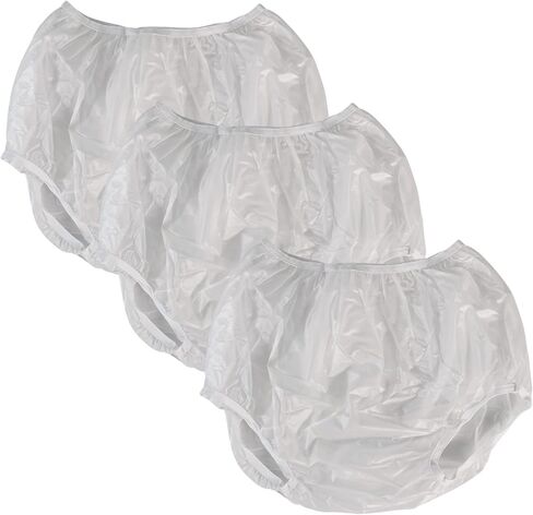 Adult Vinyl Waterproof Pull-On-Cover Incontinence Pants (This is NOT a Diaper) [3 Pack] Extra Waterproof Protection to GO ON TOP of/Together with Diapers & Briefs as Added Leak Resistance (Medium) in Saudi Arabia
